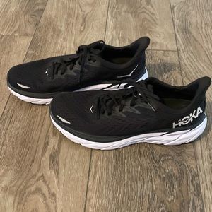 Practically new Men’s HOKA ones. Size 12. Black and white.